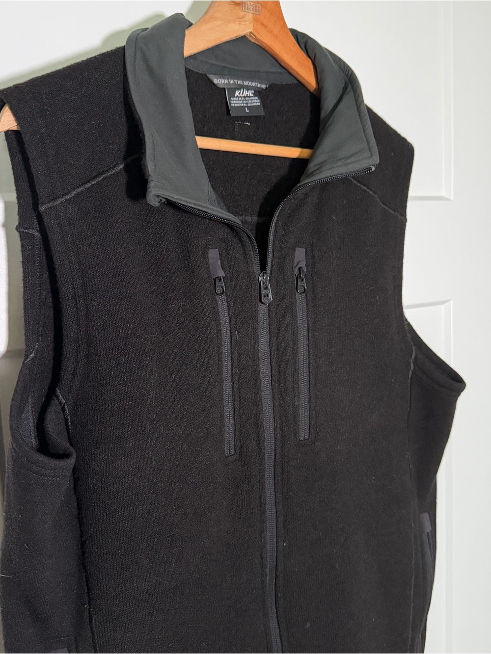 Kuhl Mens Interceptr Vest Black Zip-Front Fleece Vest Large Outdoor Gorpcore - Picture 5 of 12